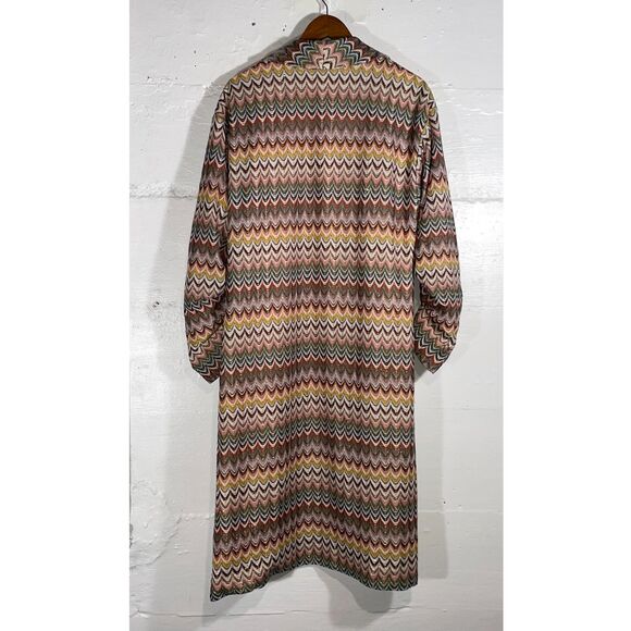 Anthropologie Hutch Keaton Sweater Coat Multicolor Knit Chevron Long Size XL - Picture 3 of 12